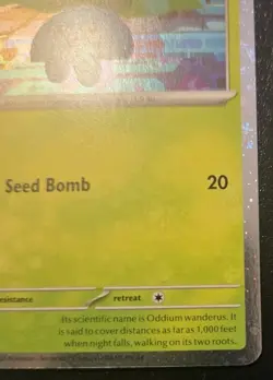 Oddish 001/094 Cosmos Holo Common Promo Phantasmal Flames Pokemon TCG - Image 5