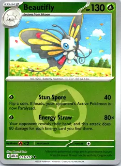Pokemon Beautifly ME: Ascended Heroes ASC REVERSE HOLO 013/217 NM TCG - Image 1