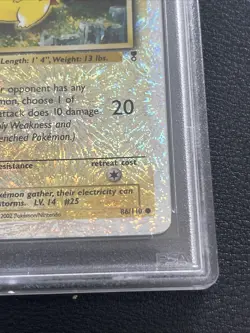 Legendary Collection Pikachu Reverse Foil 86/110 2002 Pokemon PSA 7 Low Pop. - Image 3