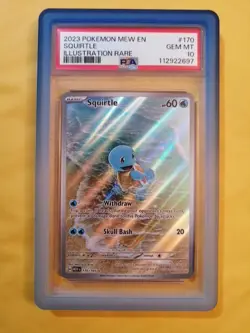 PSA 10 Squirtle 170/165 Illustration Rare 151 Pokemon - Image 1