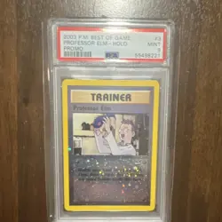 Pokemon Professor Elm 3 Best of Game Promo Holo Trainer PSA 9 Wizards 2003 - Image 1