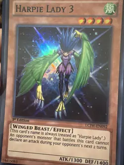Harpie Lady 3 LCJW-EN092 Unlimited 1st Edt YuGiOh Legendary Collection 4: Joey's - Image 1