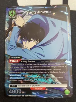 Solo Leveling Union Arena Sung Jinwoo 047 Release Event Participation Foil Card - Image 1