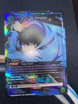Solo Leveling Union Arena Sung Jinwoo 047 Release Event Participation Foil Card - Image 1