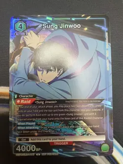Solo Leveling Union Arena Sung Jinwoo 047 Release Event Participation Foil Card - Image 2