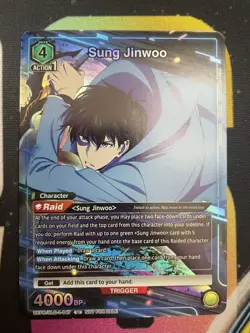 Solo Leveling Union Arena Sung Jinwoo 047 Release Event Participation Foil Card - Image 1