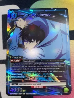Solo Leveling Union Arena Sung Jinwoo 047 Release Event Participation Foil Card - Image 1