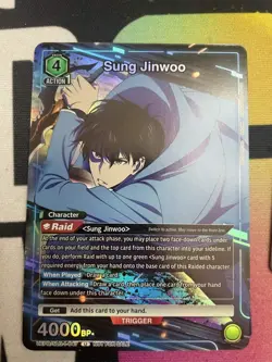 Solo Leveling Union Arena Sung Jinwoo 047 Release Event Participation Foil Card - Image 3