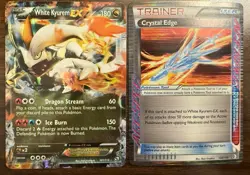 Pokemon TCG White Kyurem EX & Crystal Edge ACE SPEC Black & White 2 Card Lot - Image 1