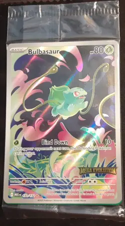 Bulbasaur 133/132 - Mega Evolution - Stamped Promo - Pokemon card - SEALED NM - Image 1