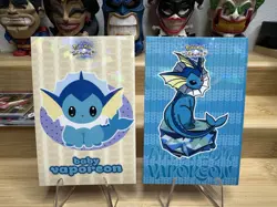 Baby Vaporeon & Vaporeon Crack Ice Pokemon Let’s Go Eevee! Card Database #2 - Image 1