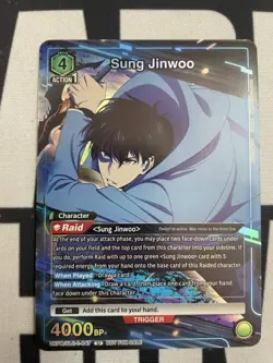 Solo Leveling Union Arena Sung Jinwoo 047 Release Event Participation Foil Card - Image 1