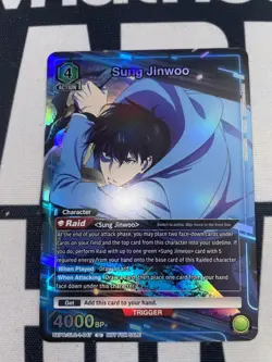 Solo Leveling Union Arena Sung Jinwoo 047 Release Event Participation Foil Card - Image 2