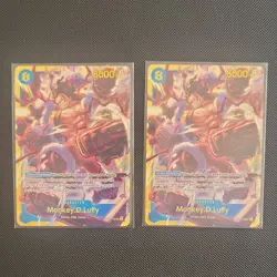 Bandai One Piece Card Game Monkey D. Luffy OP01-118 x2 Rush Character Card - Image 1