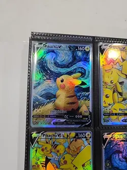 Lot of 9 Custom holo fanart mixed V Pokemon Trading Card Sleeved & Top Loaded!! - Image 2