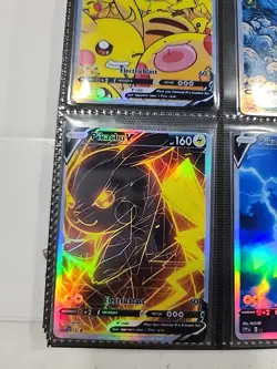 Lot of 9 Custom holo fanart mixed V Pokemon Trading Card Sleeved & Top Loaded!! - Image 4