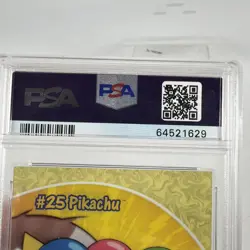 2000 TOPPS POKEMON TV ANIMATION CLEAR CARDS #PC1 PIKACHU PSA 10 - Image 3