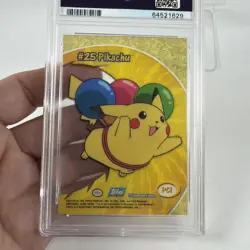 2000 TOPPS POKEMON TV ANIMATION CLEAR CARDS #PC1 PIKACHU PSA 10 - Image 4