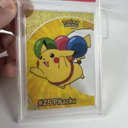 2000 TOPPS POKEMON TV ANIMATION CLEAR CARDS #PC1 PIKACHU PSA 10 - Image 5