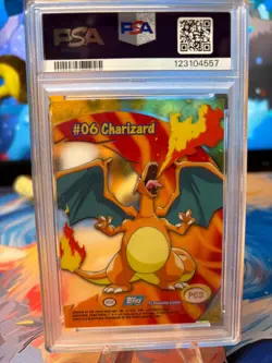 NEW CERT - 2000 Topps Pokemon Charizard TV Animation Clear Cards PSA 10 - Image 2