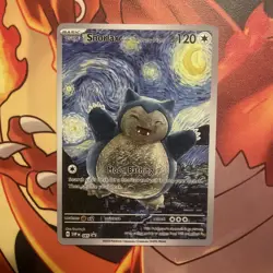 Snorlax With The Starry Night - Van Gogh X Pokemon - Custom Card - Image 1