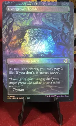 MTG - Overgrown Tomb - 0350 - R - ECL - BORDERLESS * FOIL - Image 2
