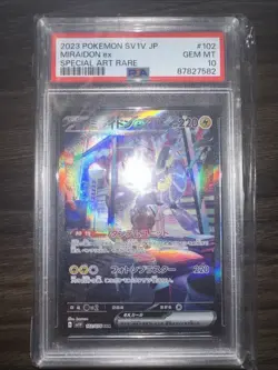 PSA 10 Miraidon ex 102/078 SAR Scarlet & Violet SV1V Japanese Pokemon - Image 1