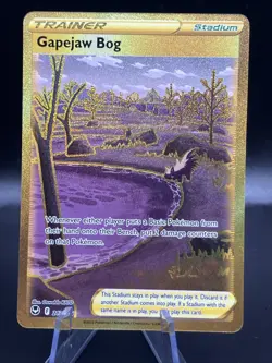 Pokemon Card Gapejaw Bog 213/195 Secret Rare Silver Tempest - Image 1