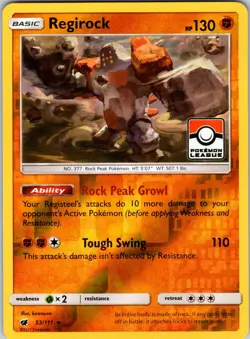 Regirock - 53/111 (Pokemon League) Cards Pokemon TCG LP Reverse Holo - Image 1