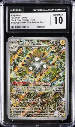 2024 POKEMON BLACK STAR PROMOS #159 MAGNETON CGC 10 GEM MINT - Image 1