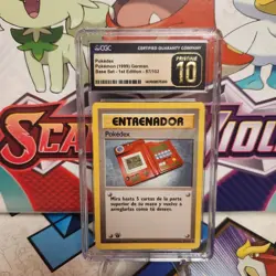CGC 10 Pristine Base Set 1st Edition Pokedex German - Pokemon TCG - SHIPS FAST - Image 1
