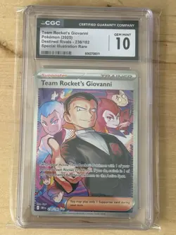 Pokemon TCG Destined Rivals Team Rockets Giovanni Card 238/182 Cgc 10 - Image 1