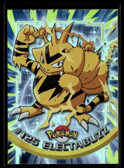 1998 Pokemon TV Animation Edition Topps Foil Blue Logo. Electabuzz #125 - Image 1