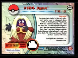 1998 Pokemon TV Animation Edition Topps Foil Blue Logo.. Jynx #124 - Image 2