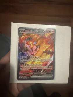 Pokemon Team Rocket's Moltres EX SIR Stamped Promo Destined Rivals 229/182 NM - Image 1