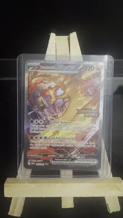 Pokemon Team Rocket's Moltres EX SIR Stamped Promo Destined Rivals 229/182 NM - Image 2