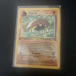 Pokemon Kabuto Fossil 1st Edition Common 50/62 Regular - Image 1