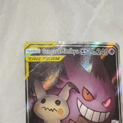 Pokemon TCG Gengar & Mimikyu GX Holo Ultra Rare Damaged Condition - Image 5