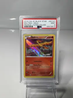 2016 Pokemon TCG - Moltres XY127 Fates Collide Black Star Promo Holo - PSA 9 - Image 1