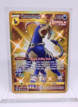 Pokemon Houndoom 179/163 Gold Secret Rare SWSH Battle Styles - Image 1