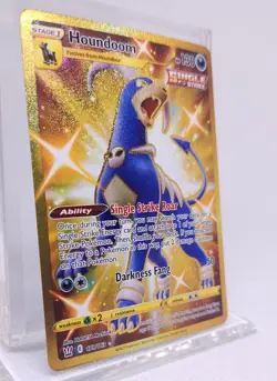 Pokemon Houndoom 179/163 Gold Secret Rare SWSH Battle Styles - Image 2