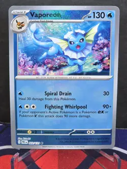 Pokemon Vaporeon Master Ball Holo 022/131 Prismatic Evolutions - Image 1