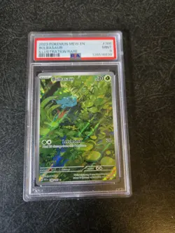 PSA 9 Bulbasaur 166/165 Illustration Rare Holo Pokemon TCG Scarlet & Violet 151 - Image 1