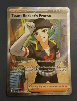 Ultra Rare Holo Full Art Team Rockets Proton Pokemon - Destined Rivals 227/182 - Image 1