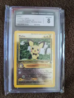 Pokemon Pichu #35 Reverse Holo Black Star Promo 2001 CGC 8 NM-MT - Image 2