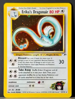 Pokemon Erika's Dragonair Gym Heroes 4/132 Unlimited Rare Holo - Image 1