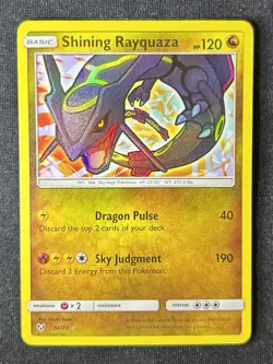 Shining Rayquaza 56/73 Shiny Holo Rare Pokemon TCG Shining Legends Near Mint - Image 1