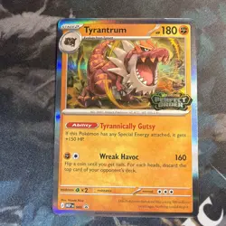 Pokemon TCG Tyrantrum Perfect Order Stamp Holo 066 Promo NM Black Star - Image 1
