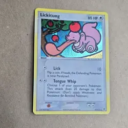 Pokemon Lickitung 80 HP Reverse Holo Uncommon EX FireRed LeafGreen 37/112 2004 - Image 1