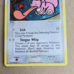 Pokemon Lickitung 80 HP Reverse Holo Uncommon EX FireRed LeafGreen 37/112 2004 - Image 3